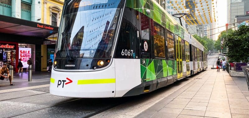 Tram in Melbourne CBD
